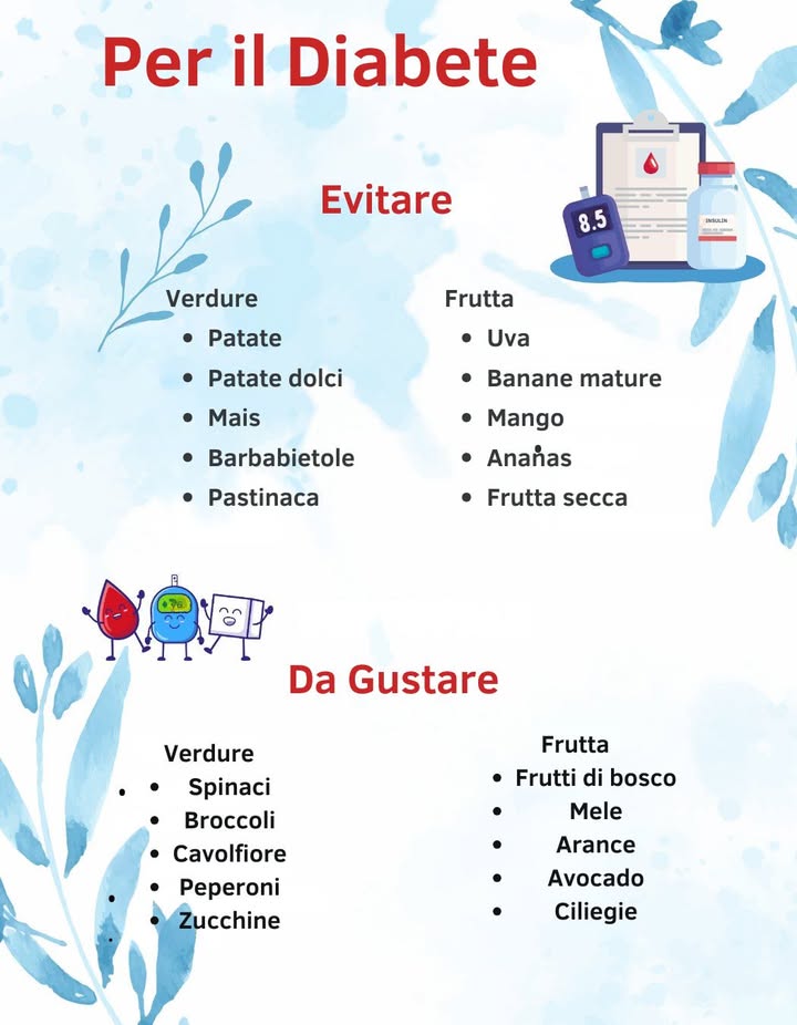 Guida alimentare per le persone con diabete
