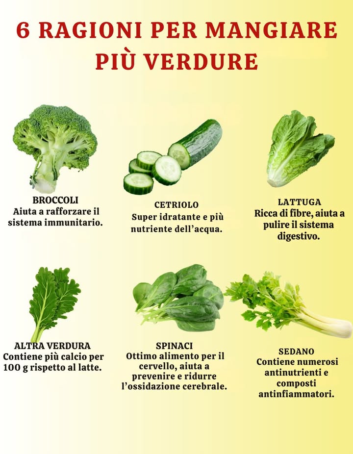 6 MOTIVI PER MANGIARE PIÙ VERDURA