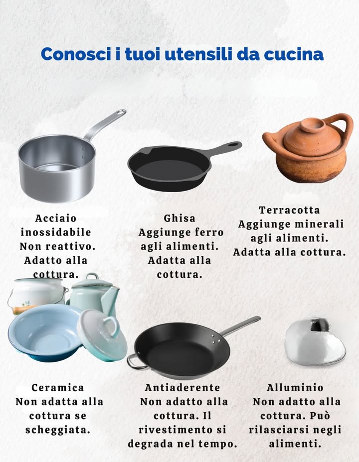 Conoscere le pentole sicure e quelle da evitare