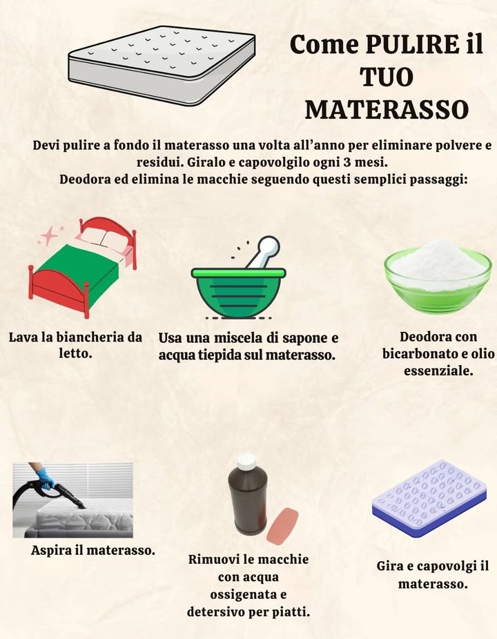 Come pulire il materasso