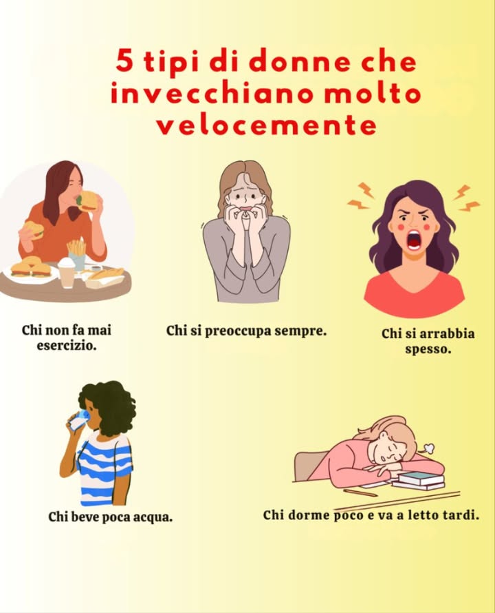 5 TIPI DI DONNE CHE INVECCHIANO TROPPO VELOCEMENTE