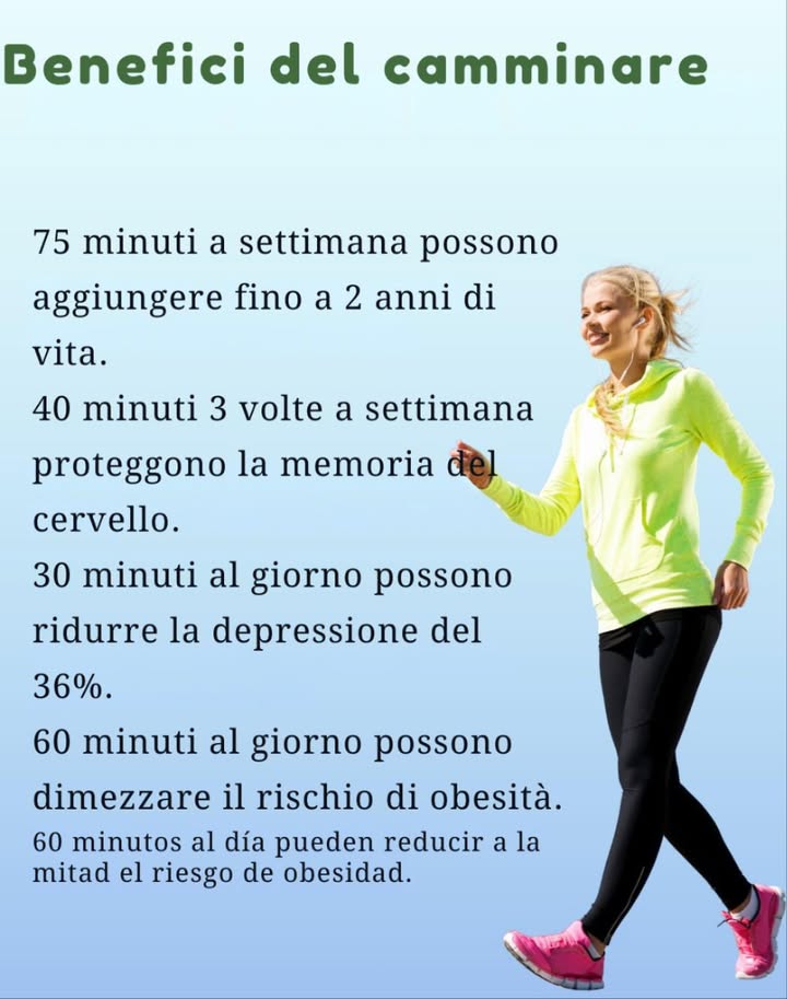 I BENEFICI DEL CAMMINARE