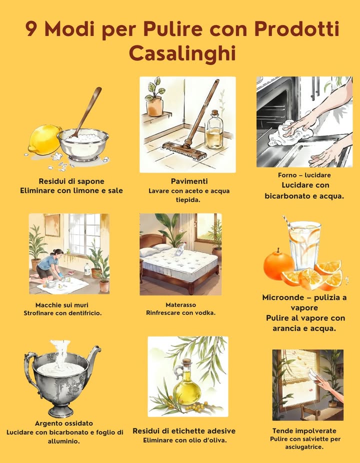 9 modi per pulire con prodotti fatti in casa