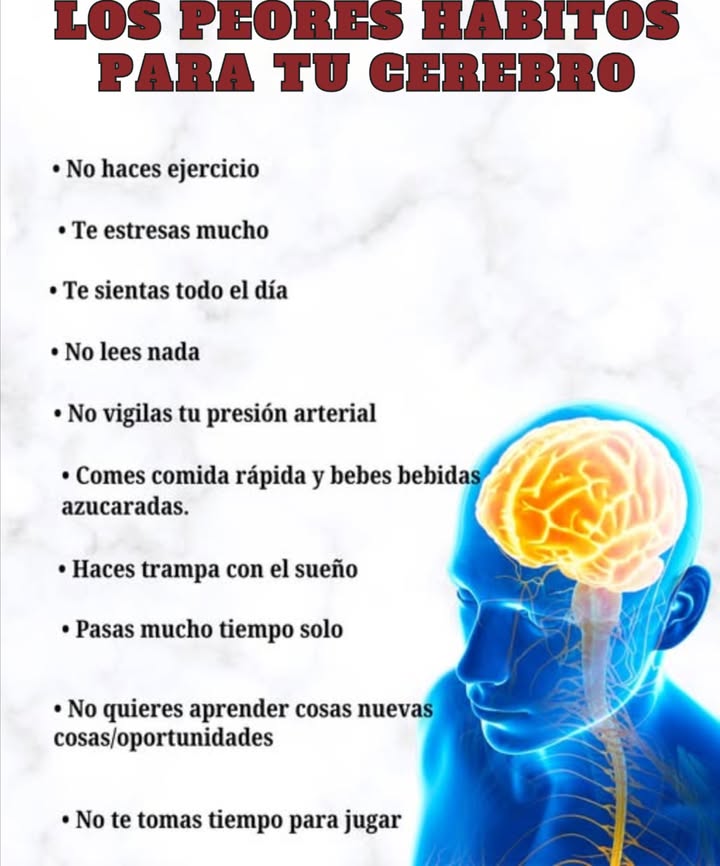LOS PEORES HÁBITOS PARA TU CEREBRO