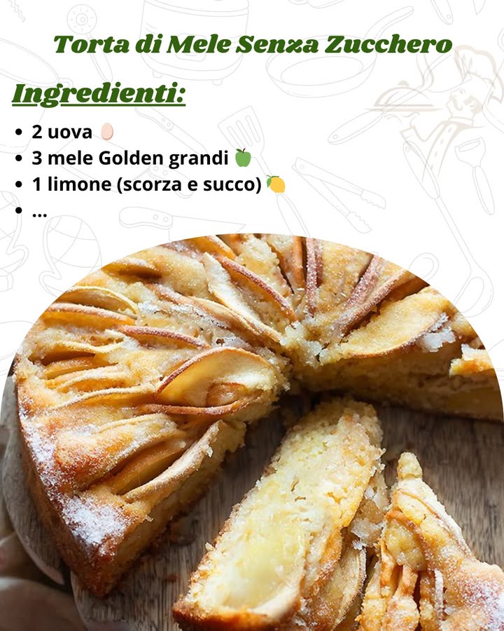 Torta di Mele Senza Zucchero: Un Dolce Semplice e Delizioso per Ogni Occasione!

Introduzione

Ingredienti
Per preparare questa torta soffice e leggera, avrai bisogno di:

2 uova 讀

3 mele Golden grandi 

1 limone scorza e succo ……………….