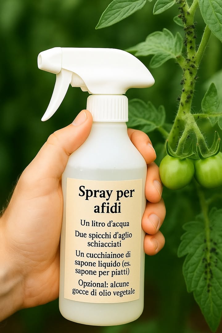 Antiparassitario spray contro gli afidi  Fatto in casa

Ingredienti:

1 litro dacqua

2 spicchi daglio schiacciati

1 cucchiaino di sapone liquido ad es. detersivo per piatti…
.
.
.
.
.
.
https://consiglibrillanti.com/antiparassitario-spray-fai-da-te-contro-gli-afidi-la-guida-completa/