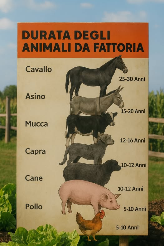 Durata della Vita degli Animali da Fattoria: Guida Completa per Amanti della Vita Rurale

Cavallo
Il cavallo è uno degli animali più nobili e amati nelle fattorie. In media, un cavallo vive tra i 25 e i 30 anni, ma con cure ottimali può superare anche i 30 anni. La longevità dipende molto dalla razza, dallalimentazione e dal tipo di lavoro che svolge. Un cavallo ben gestito, con unalimentazione bilanciata, regolari visite veterinarie e spazio per muoversi liberamente, vivrà più a lungo e sarà più felice.

Mucca
La mucca è un animale fondamentale per la produzione di latte e carne. Generalmente, la mucca vive dai 15 ai 20 anni, ma nella maggior parte degli allevamenti intensivi laspettativa può essere più bassa a causa di condizioni di vita stressanti. Garantire un ambiente pulito, spazio adeguato e unalimentazione ricca di nutrienti contribuisce a estendere la sua vita e a mantenere la sua salute.

Pecora
La pecora è un animale versatile, allevato per la lana, la carne e il latte. Vive solitamente tra i 12 e i 14 anni. Anche in questo caso, la qualità della vita influisce profondamente sulla longevità. La prevenzione delle malattie parassitarie, laccesso a pascoli freschi e ligiene degli ambienti sono aspetti essenziali per assicurare una vita lunga e sana alle pecore.

See also  Consigli Facili per Piantare e Ricette Naturali per Potenziare la Tua Salute 

Capra
Simile alla pecora, la capra ha una durata media di vita che si aggira tra i 12 e i 14 anni. Le capre sono animali curiosi e intelligenti, che richiedono spazio per esplorare e unalimentazione varia. È importante proteggerle da parassiti e malattie, e offrire loro ripari adeguati per le stagioni fredde e piovose.

Compagni Pelosi e Piumati: Piccoli Animali da Cortile
Coniglio
Il coniglio è uno degli animali da fattoria più teneri e amati, anche per scopi ornamentali o come animale da compagnia. Vive comunemente tra gli 8 e i 12 anni. Il coniglio necessita di una dieta equilibrata ricca di fibre, acqua fresca e spazi puliti per evitare malattie. Lattenzione quotidiana e linterazione con lanimale aumentano la sua qualità di vita.

Gatto
Molti fattori vivono con i gatti, i quali aiutano nel controllo dei roditori. I gatti in fattoria hanno una durata media di vita di circa 15 anni, ma possono vivere anche molto di più se curati adeguatamente. La vaccinazione, la prevenzione delle pulci e dei parassiti interni, e una dieta sana sono fondamentali per garantire la loro salute a lungo termine.

Cane
Il cane da fattoria è un prezioso alleato per la protezione del bestiame e della proprietà. La sua vita media è tra i 10 e i 13 anni, ma varia a seconda della razza e della taglia. I cani di taglia piccola tendono a vivere più a lungo rispetto a quelli di taglia grande. Oltre allalimentazione di qualità, è essenziale offrire loro esercizio fisico regolare, visite veterinarie e affetto costante.

See also  Non raffreddare i cani dallalto: ecco come aiutarli davvero con il caldo!
Volatili da Cortile: Uccelli che Arricchiscono la Vita in Fattoria
Anatra
Le anatre sono volatili robusti e produttivi, allevati per carne e uova. In genere vivono dai 6 agli 8 anni, ma con cure ottimali possono superare questo range. Assicurare loro accesso ad acqua pulita per nuotare e a unalimentazione bilanciata favorisce il loro benessere e una vita più lunga.

Gallina
Le galline sono le protagoniste delle fattorie di piccole e grandi dimensioni, grazie alla produzione costante di uova. Con adeguate cure, possono vivere fino a 8 anni. È importante proteggerle dai predatori, mantenere il pollaio pulito e fornire unalimentazione ricca di vitamine e minerali. Le galline felici producono più uova e vivono meglio.