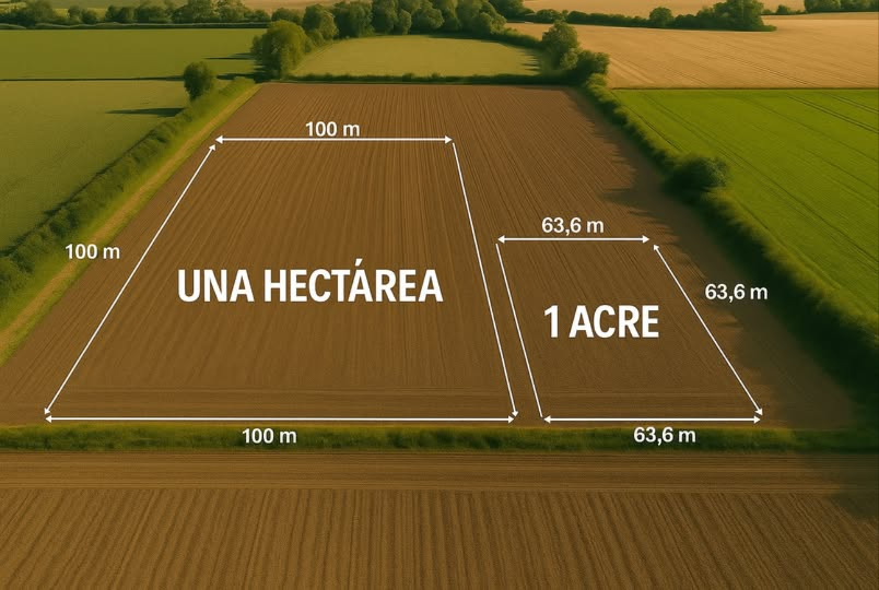 REFERENCIA DIMENSIONAL DE TU TERRENO EN M2 Si tienes una Hectárea esto es igual a 10.000 m2 Si tienes una Manzana esto es igual a 6.989 m2 como la medida más utilizada. Si tienes un Acre, esto es igual a 4047 m2
