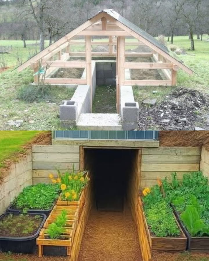 Unterirdisches Gewächshaus: Ganzjährig frisches Gemüse ohne Strom 

Ein unterirdisches Gewächshaus  auch bekannt als Erdgewächshaus oder Walipini  ist eine geniale Lösung für alle, die unabhängig und nachhaltig gärtnern möchten. Diese clevere Bauweise nutzt die natürliche Wärme des Bodens, um Pflanzen auch im Winter gedeihen zu lassen  ohne Heizkosten, ohne Strom und mit minimaler Pflege 

 Was ist ein Walipini?
Der Begriff Walipini stammt aus der Sprache der Aymara Bolivien und bedeutet Ort der Wärme. Dabei handelt es sich um ein Gewächshaus, das teilweise oder vollständig in die Erde eingelassen ist. Durch die Nutzung der Erdwärme herrscht im Inneren ein gleichmäßiges Mikroklima  ideal für Gemüse, Kräuter und Setzlinge.

 Wie funktioniert es?
1 Erdwärme als Heizung  In etwa 1,5 bis 2 Metern Tiefe bleibt die Bodentemperatur das ganze Jahr über relativ konstant, meist zwischen 10 und 15 C. Diese natürliche Isolierung schützt Pflanzen vor Frost im Winter und Überhitzung im Sommer.
2 Optimale Lichtnutzung  Das Dach ist in einem schrägen Winkel nach Norden oder Süden ausgerichtet je nach Hemisphäre, um das Sonnenlicht maximal einzufangen. So bekommen die Pflanzen auch in den kalten Monaten genügend Licht.
3 Feuchtigkeit und Schutz  Das Erdgewächshaus schützt vor Wind, Starkregen und Temperaturschwankungen. Gleichzeitig bleibt die Luftfeuchtigkeit im Inneren stabil, was ein gesundes Pflanzenwachstum fördert.

 Vorteile des unterirdischen Gewächshauses
 Ganzjährige Ernte  selbst bei Frost und Schnee
 Weniger Bewässerung nötig dank gleichmäßigem Klima
 Keine Heiz- oder Stromkosten
 Schutz vor Schädlingen und extremem Wetter
 Umweltfreundlich und langlebig

凌 Was kann man darin anbauen?
Im Walipini kannst du fast alles pflanzen, was du in einem normalen Gewächshaus anbaust:

Salate, Spinat, Rucola, Mangold

Kräuter wie Petersilie, Koriander, Schnittlauch

Wurzelgemüse wie Karotten, Rote Bete, Radieschen

Und sogar Tomaten oder Paprika im Frühling 

 Bau und Materialien
Ein Walipini besteht meist aus einer einfachen Grube mit Wänden aus Stein, Beton oder Holz und einer Dachkonstruktion aus transparentem Polycarbonat oder recyceltem Glas. Wichtig ist eine gute Drainage, um Staunässe zu vermeiden, und eine kleine Tür oder Treppe für den Zugang.

 Fazit
Ein unterirdisches Gewächshaus ist mehr als nur ein Gartenprojekt  es ist ein Schritt in Richtung Selbstversorgung und Nachhaltigkeit. Es ermöglicht dir, ganzjährig frisches Gemüse zu ernten, unabhängig von Strom und Wetter. Mit etwas Planung kannst du dir so ein natürliches Mini-Klima schaffen, das Pflanzen schützt und dich mit gesunder, eigener Nahrung versorgt