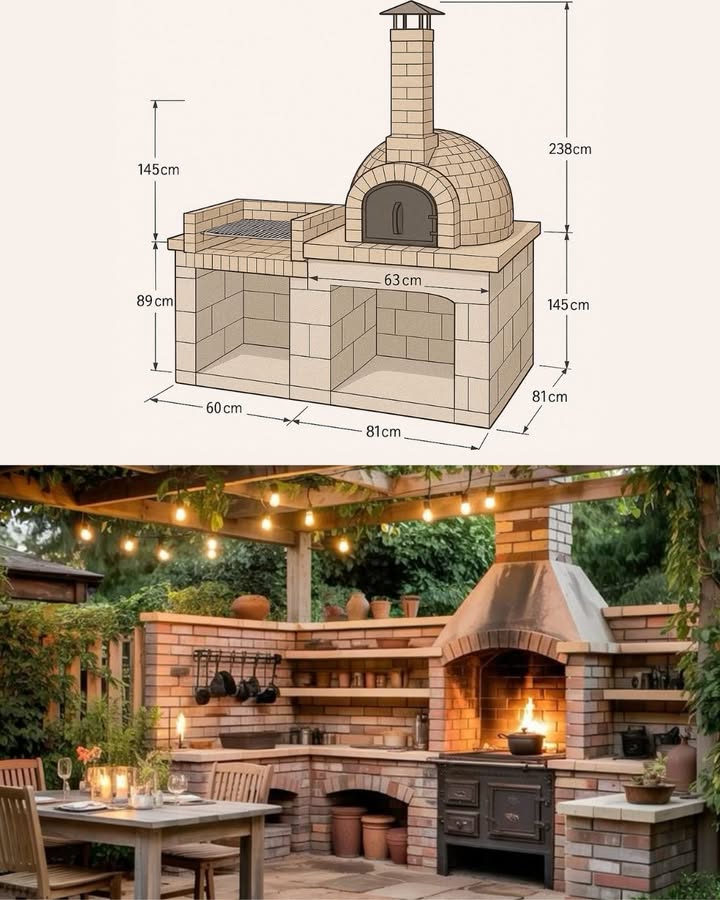 Die perfekte Outdoor-Küche aus Backstein  rustikal, praktisch und langlebig

Eine gemauerte Outdoor-Küche ist das Herzstück jedes Gartens, in dem gekocht, gegrillt und gemeinsam Zeit verbracht wird. Mit einer Kombination aus Grill, Backofen, Kochfeld und Arbeitsflächen vereint sie Funktionalität, Langlebigkeit und mediterranes Flair.

 Aufbau und Konstruktion

Die Küche wird aus massiven Backsteinen gebaut. Diese speichern Wärme, sind wetterbeständig und verleihen der Anlage einen rustikalen Look.

Maße: Solche Küchen können individuell angepasst werden. Im Beispiel beträgt die Breite knapp 2,90 m und die Höhe etwa 1,50 m bis zur Arbeitsfläche.

Elemente: Grill mit Kamin, Holzbackofen, Kochplatten, Arbeitsflächen und Stauraum.

Dach: Eine Überdachung schützt die Anlage vor Regen und verlängert die Lebensdauer.

 Funktionen im Überblick

Grill mit Kamin  Ideal für Fleisch, Fisch und Gemüse. Durch den Kamin wird der Rauch zuverlässig abgeleitet.

Holzbackofen  Perfekt für Pizza, Brot und Braten mit dem typischen Steinofen-Aroma.

Kochplatten  Für Töpfe und Pfannen, sodass man ganze Menüs draußen zubereiten kann.

Arbeitsflächen & Spüle  Praktisch zum Vorbereiten, Schneiden und Abwaschen.

Stauraum  Fächer und Nischen bieten Platz für Holz, Kohle, Töpfe und Grillbesteck.

 Vorteile einer gemauerten Outdoor-Küche

Langlebig und robust  Backstein und Beton halten über Jahrzehnte.

Wetterfest  Mit Dach und Putz geschützt, trotzt die Küche Regen, Frost und Sonne.

Geselligkeit  Kochen im Freien wird zum Erlebnis für die ganze Familie.

Flexibilität  Jede Küche kann nach eigenen Wünschen geplant werden: vom schlichten Grill bis zur kompletten Küchenzeile.

 Tipps für den Bau

Fundament: Ein stabiles Betonfundament verhindert Absacken und sorgt für Standfestigkeit.

Materialwahl: Hitzebeständige Steine und feuerfester Mörtel sind ein Muss.

Kaminhöhe: Genügend Zug einplanen, damit der Rauch nicht stört.

Dach: Holz oder Ziegel harmonieren optisch und schützen vor Regen.

Pflege: Regelmäßig reinigen und Holzvorräte trocken lagern.

 Fazit

Eine gemauerte Outdoor-Küche ist weit mehr als ein Grillplatz. Sie kombiniert Kochen, Backen und Genießen in einem robusten, stilvollen Bauwerk, das jeden Garten aufwertet. Mit guter Planung wird sie zur Investition, die jahrzehntelang Freude bereitet.