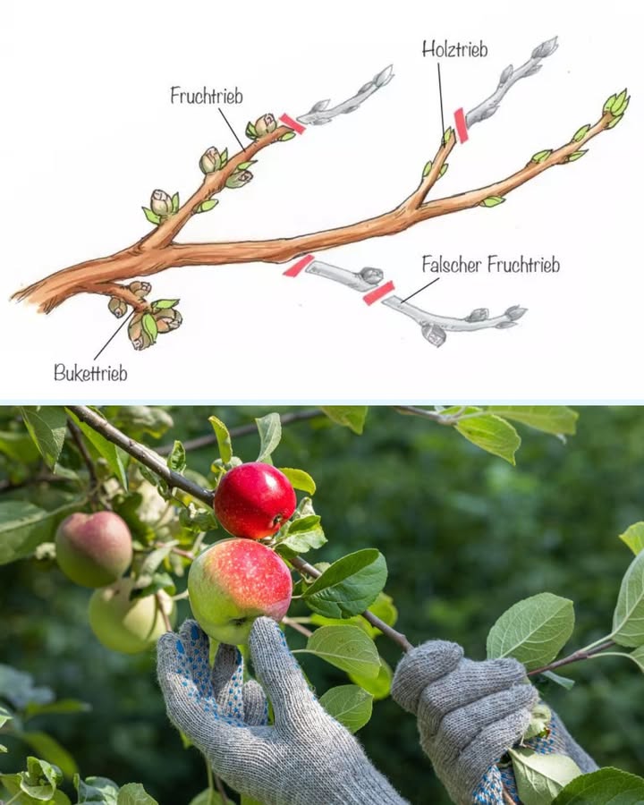 Apfelbaum richtig schneiden: So bekommst du mehr Früchte 
Ein Apfelbaum schenkt nicht nur köstliche Früchte, sondern verschönert auch jeden Garten. Damit er gesund bleibt und reichlich Äpfel trägt, ist ein regelmäßiger Baumschnitt unerlässlich. Viele Hobbygärtner trauen sich jedoch nicht an die Schere  dabei ist es gar nicht so schwer, wenn man ein paar Grundregeln beachtet.
 Warum ist das Schneiden wichtig?
Fördert gesundes Wachstum 
Sorgt für mehr Licht und Luft in der Krone 
Verhindert Krankheiten und Schädlinge 
Bringt größere und saftigere Früchte 
 Der beste Zeitpunkt
Winterschnitt JanuarMärz: Fördert kräftiges Wachstum und sorgt für neue Triebe.
Sommerschnitt JuliAugust: Bändigt zu starkes Wachstum und bringt mehr Energie in die Früchte.
 Grundregeln für den Apfelbaumschnitt
Nach innen wachsende Triebe entfernen  so gelangt mehr Licht in die Krone. 
Wasserschosse kappen  diese senkrecht wachsenden Triebe rauben dem Baum Kraft.
Alte und kranke Äste herausschneiden  schützt vor Krankheiten. 
Krone luftig halten  Ziel ist eine lichte Baumform.
Nicht zu viel auf einmal schneiden  lieber regelmäßig kleine Korrekturen.
 Werkzeug-Tipps
Scharfe Gartenschere oder Astschere 
Baumsäge für dickere Äste 漢
Desinfektion der Werkzeuge, um Krankheiten zu vermeiden 林
 Form des Apfelbaums
Der Apfelbaum sollte eine pyramidenförmige Krone haben.
Ein starker Mitteltrieb und seitliche Leitäste geben Struktur.
So wächst der Baum stabil und trägt gleichmäßig Früchte. 
 Fazit
Ein regelmäßiger Schnitt ist entscheidend für die Gesundheit und den Ertrag deines Apfelbaums. Mit etwas Übung gelingt es leicht, die Krone luftig zu halten und Jahr für Jahr eine reiche Ernte einzufahren.