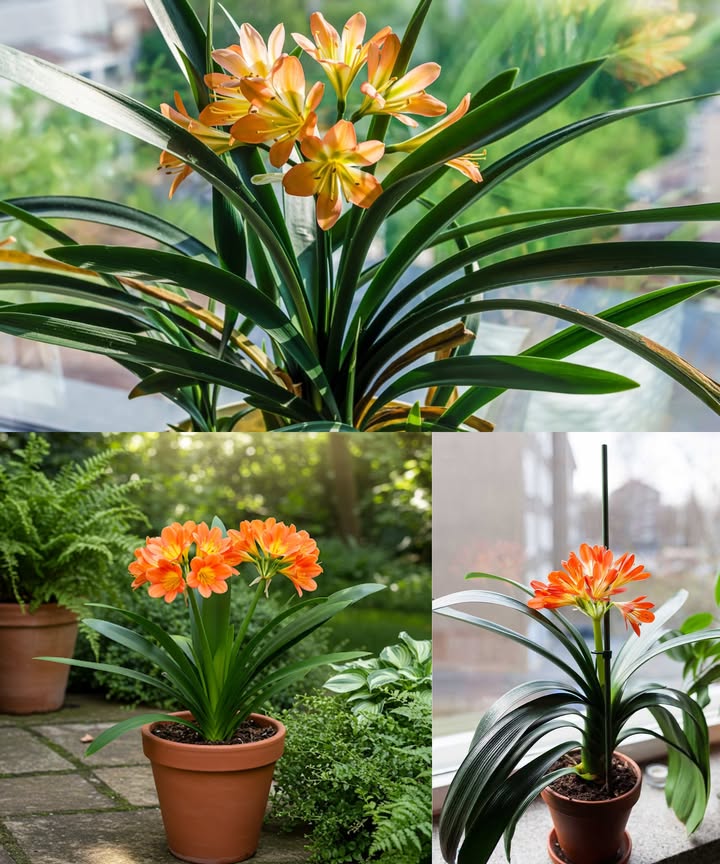 Clivia naranja: racimos florales espectaculares y hojas de verde intenso

La Clivia miniata es una planta elegante y longeva que sorprende cada año con flores naranjas en forma de trompeta. Para que florezca con fuerza, necesita cuidados específicos.

 Requisitos básicos de la clivia naranja

Luz abundante pero difusa, nunca sol directo.

Sustrato rico en humus, suelto y bien drenado.

Riego moderado, unas 2 veces por semana en temporada de crecimiento.

Fertilización cada 1014 días en primavera y verano con abono de floración.

Invierno fresco 710 C y reposo sin fertilizante para inducir floración.

 No le gusta que la muevan ni siquiera girar la maceta: cambiarla de sitio puede frenar la floración.

 Tras florecer, corta las inflorescencias y protege la planta de corrientes de aire. Con los cuidados adecuados, la clivia recompensará con flores intensas y un follaje siempre decorativo.