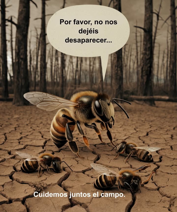 Sin abejas, no hay vida

Mira sus caritas   
Ellas nos proporcionan alimento, equilibrio y un futuro. Si desaparecen, todos corremos el riesgo.

 Planta flores   
 Evita químicos   
 Protege nuestro planeta   

Salvemos a las abejas, salvemos la vida!