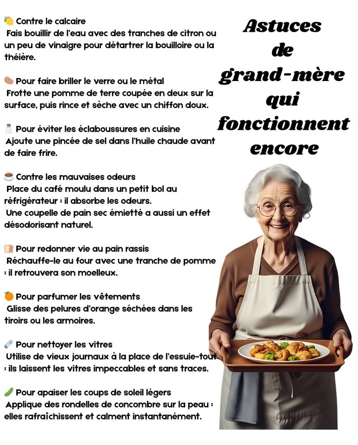 狀 Astuces de grand-mère qui fonctionnent encore 
 Des gestes simples, naturels et efficaces  hérités du bon sens dautrefois.