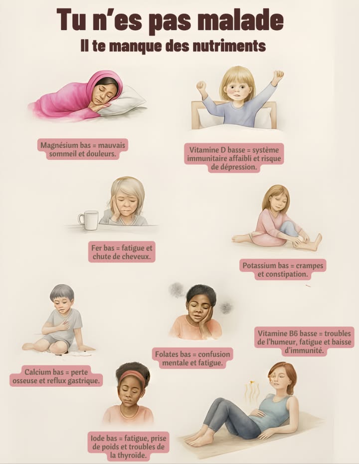 Tu nes pas malade - Il te manque des nutriments