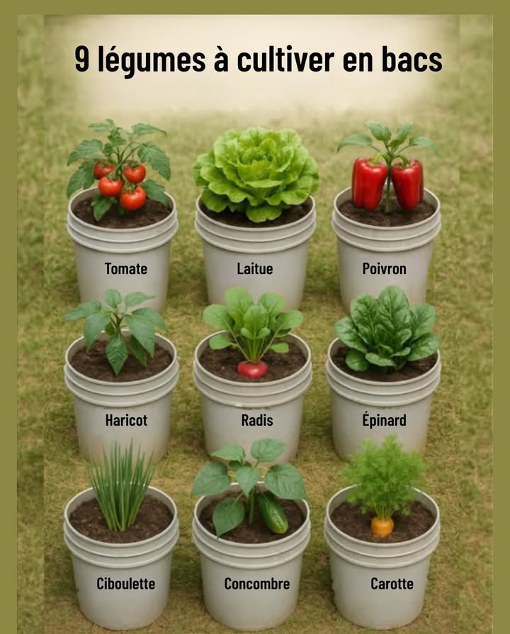 凌 9 légumes à cultiver en bacs
