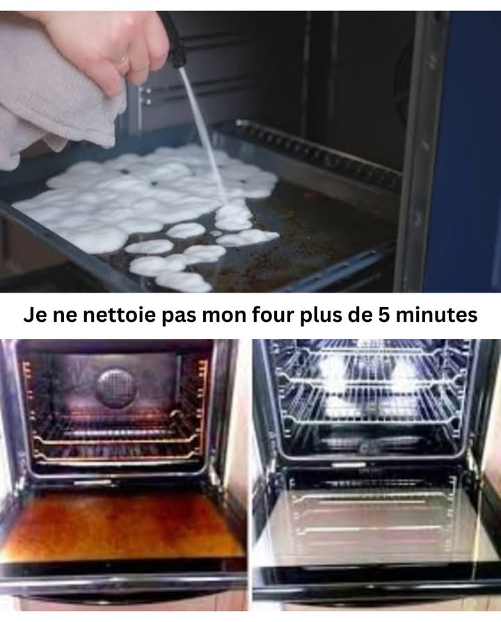 Je ne nettoie pas mon four plus de 5 minutes 
Lautre jour, ma belle-mère y a passé deux heures et il nétait pas aussi propre que le mien !
Voici ma méthode naturelle, rapide et simplifiée :
1. 蓼 Préparez une pâte : mélangez 1 c. à s. de bicarbonate de soude, 1 c. à s. de sel et 2 c. à s. deau jusquà obtenir une texture épaisse.
2.  Appliquez la pâte sur les zones sales du four et laissez agir  plus longtemps elle reste, plus la saleté se détache facilement.
3.  Désinfectez naturellement : vaporisez un mélange deau et de vinaigre blanc, puis essuyez avec un chiffon humide.
4.  Laissez sécher la porte ouverte pour une finition parfaite.
Un nettoyage rapide, écologique et sans produits chimiques agressifs  pour un four éclatant et une cuisine toujours impeccable.