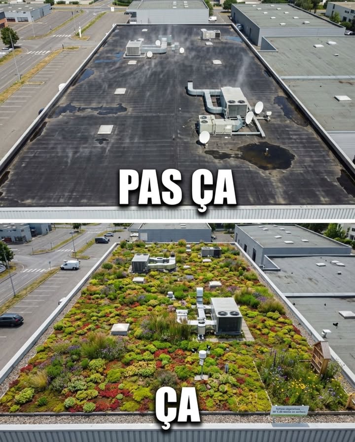 Les toitures nues des zones commerciales et industrielles, cest des kilomètres carrés de surface stérile qui chauffent à 70C en été, renvoient toute la pluie dans les égouts en vingt minutes et ne produisent rien  pas un watt, pas une fleur, pas un degré de fraîcheur. Un entrepôt de 5 000 m de toit plat irradie autant de chaleur quun parking de même surface. Personne ne lève les yeux  personne ne sait ce que ce toit pourrait faire au lieu de cuire.

Les toitures végétalisées, cest autre chose. Là où un gestionnaire de bâtiment dépose 8 à 15 cm de substrat léger et laisse des sedums, des graminées et des vivaces coloniser la surface, le toit passe de radiateur à éponge  il absorbe entre 50 et 80 % de la pluie annuelle, abaisse la température de surface de 30 à 40C en été et ajoute des années de vie à létanchéité quil protège des UV et du choc thermique.

Le problème est sur nos têtes. Les toitures plates représentent une surface colossale dans les villes françaises  entrepôts logistiques, grandes surfaces, immeubles de bureaux, parkings couverts, écoles, gymnases, hôpitaux. La grande majorité sont couvertes dun revêtement bitumineux noir ou dune membrane synthétique grise qui absorbe le rayonnement solaire sans rien en faire. En été, la température de surface dun toit bitumineux dépasse 65 à 75C au pic solaire. Cette chaleur se transmet au bâtiment en dessous augmentation de la facture de climatisation et se rayonne vers lair ambiant au-dessus contribution aux îlots de chaleur urbains. Un toit nu est un radiateur bidirectionnel  il chauffe le dedans et le dehors en même temps.

Le même toit couvert de végétation change de physique. Lévapotranspiration des plantes consomme lénergie solaire sous forme de chaleur latente  au lieu de chauffer la surface, lénergie du soleil évapore leau contenue dans le substrat et dans les feuilles. La température de surface dun toit végétalisé en été ne dépasse pas 25 à 35C  soit 30 à 40C de moins que le toit nu adjacent. La climatisation du bâtiment en dessous consomme entre 20 et 30 % de moins  le toit végétalisé est une isolation thermique active qui fonctionne mieux quand il fait plus chaud.

La rétention deau est le bénéfice le moins visible et le plus important. Un toit végétalisé extensif de 10 cm de substrat retient entre 40 et 80 litres deau par mètre carré lors dun épisode pluvieux  selon la saturation du substrat au moment de la pluie. Sur un toit de 1 000 m, cest entre 40 et 80 m deau qui ne descendent pas dans le réseau dassainissement pendant lorage. Leau est libérée lentement par évapotranspiration dans les jours suivants  le toit fonctionne comme un bassin de rétention plat, invisible et permanent. En réseau unitaire eaux usées et pluviales mélangées, cette rétention réduit directement les surverses deaux usées non traitées dans la rivière lors des orages.

La durée de vie de létanchéité sous un toit végétalisé est deux à trois fois supérieure à celle dun toit nu. Létanchéité bitumineuse exposée subit des cycles thermiques quotidiens de 60 à 80C damplitude chauffage diurne, refroidissement nocturne qui la dilatent, la contractent et la fissurent en 15 à 20 ans. Sous la végétation, lamplitude thermique tombe à 10 à 15C  la membrane vieillit trois fois plus lentement. Le toit végétalisé protège létanchéité des UV, du gel, de la grêle et du choc thermique. Sur 40 ans, le surcoût initial de la végétalisation est compensé par léconomie sur le remplacement de létanchéité  sans compter les économies de climatisation et la rétention deau.

Les types de toiture végétalisée pour bâtiments existants :

Le toit extensif 8 à 15 cm de substrat, 60 à 150 kg/m en charge saturée est le plus simple. Substrat minéral léger pouzzolane, billes dargile expansée, compost colonisé par des sedums, des joubarbes, des œillets nains et des graminées basses. Aucun arrosage une fois établi  les sedums résistent à la sécheresse en stockant leau dans leurs feuilles charnues. Aucune tonte, aucune taille  la végétation reste basse 5 à 15 cm par nature. Entretien limité à une visite par an pour retirer les adventices ligneuses un jeune bouleau ou un saule qui germe sur le toit doit être retiré avant que ses racines ne percent létanchéité. Ce système est compatible avec la majorité des toits plats existants  la surcharge de 60 à 150 kg/m est inférieure à la charge de neige pour laquelle la plupart des charpentes sont dimensionnées.

Le toit semi-intensif 15 à 30 cm de substrat, 150 à 300 kg/m permet une végétation plus diversifiée  graminées ornementales, vivaces fleuries, petits arbustes. Plus lourd  vérification de la capacité portante obligatoire. Arrosage nécessaire en été les premières années. Plus riche en biodiversité  les vivaces fleuries attirent les pollinisateurs et les insectes auxiliaires que les sedums seuls nattirent pas.

La biodiversité des toits végétalisés est réelle et mesurée. Des suivis réalisés sur les toits verts de Paris, Bâle Suisse et Londres montrent la colonisation spontanée par des espèces dinsectes, daraignées et de coléoptères rares en milieu urbain  certaines espèces de carabes et daraignées inféodées aux milieux ouverts et secs trouvent sur les toits extensifs un habitat de substitution comparable aux pelouses calcaires sèches quelles ont perdues au sol. Les toits verts situés à proximité de parcs ou de jardins servent de relais dans le réseau de corridors écologiques urbains  les insectes volants et les araignées  ballooning  dispersion par fil de soie les colonisent sans intervention.

Le coût dune toiture végétalisée extensive : entre 40 et 80 euros le mètre carré installée sur un toit existant étanchéité anti-racine, drainage, substrat, plantation. Sur un toit neuf en construction, le surcoût marginal tombe à 20 à 40 euros le mètre carré  létanchéité renforcée est le seul ajout structurel, le reste est du substrat et des plants. La réglementation évolue : la loi Biodiversité de 2016 et la RE2020 encouragent la végétalisation des toitures neuves. Plusieurs PLU imposent déjà un pourcentage minimal de surface végétalisée en toiture pour les constructions neuves de plus de 500 m.

Le toit nu cuit, ruisselle, vieillit et coûte. Le toit planté refroidit, absorbe, dure et héberge. La différence est une couche de 10 cm de substrat et quelques plants de sedum  et cette couche change la physique du bâtiment pour quarante ans.

#ToitureVégétalisée #ToitVert #ÎlotDeChaleur #VillePerméable #BiodiversitéEnVille