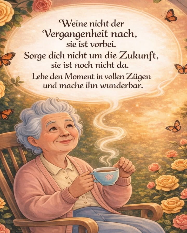 Eine kleine Erinnerung für dein Herz heute

So oft verlieren wir uns in Gedanken über Dinge, die bereits vorbei sind.
Oder wir sorgen uns über eine Zukunft, die noch gar nicht existiert.

Doch das Leben passiert genau jetzt.

Die Vergangenheit können wir nicht mehr ändern.
Die Zukunft können wir nicht vollständig kontrollieren.

Aber den heutigen Moment können wir bewusst erleben.

Nimm dir heute einen kleinen Moment für dich.
Atme tief durch. Trink einen Kaffee oder Tee.
Genieße die kleinen Dinge, die dein Leben schön machen.

Denn genau diese Momente sind es,
die eines Tages zu den schönsten Erinnerungen werden. 

 Lebe den Moment.
 Schätze das Heute.
 Und mache dein Leben jeden Tag ein bisschen wunderbarer.