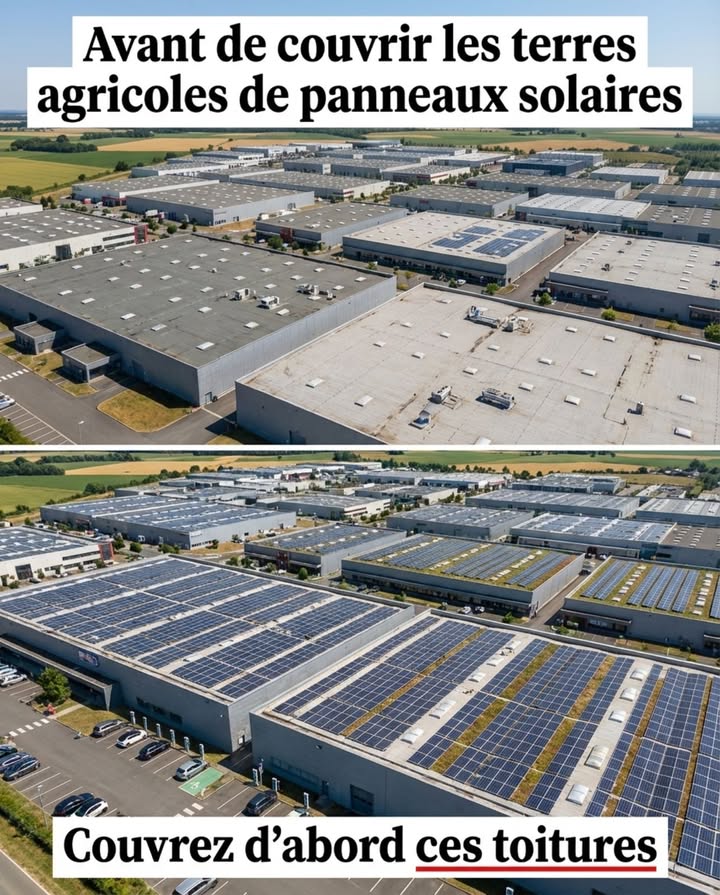 Avant de couvrir les terres agricoles de panneaux solaires, couvrez dabord ces toitures.

La France compte des centaines de millions de mètres carrés de toitures plates sur les zones commerciales, les entrepôts logistiques, les bâtiments industriels, les centres commerciaux, les hôpitaux et les gymnases. Des surfaces grises ou noires qui ne produisent rien  pas un watt, pas une fleur, pas un degré de fraîcheur. Elles chauffent à 70C en été, renvoient toute la pluie dans les égouts en vingt minutes et coûtent de largent en climatisation pour les occupants en dessous. Personne ne lève les yeux  personne ne calcule ce que ces toitures pourraient produire au lieu de cuire.

Un entrepôt logistique moyen en zone périurbaine dispose de 5 000 à 15 000 m de toit plat. Un hypermarché de 3 000 à 8 000 m. Un hôpital de 5 000 à 20 000 m. Chaque mètre carré de toiture plate est un mètre carré de panneau solaire potentiel  déjà construit, déjà raccordé au réseau électrique du bâtiment, déjà accessible par la route, sans aucun conflit dusage avec lagriculture, la biodiversité ou le paysage.

Le potentiel est colossal. LAdeme estime que la couverture en panneaux photovoltaïques des seules grandes toitures commerciales et industrielles de France surfaces de plus de 1 000 m représenterait une capacité de production de plusieurs dizaines de gigawatts-crête  une part majeure des objectifs nationaux de déploiement solaire à lhorizon 2030, sans occuper un seul hectare de terre nourricière.

Lavantage de la toiture sur le parking est structurel. La toiture est plate, horizontale, déjà dimensionnée pour supporter des charges neige, vent, équipements de climatisation. Linstallation de panneaux solaires en surimposition sur une toiture existante ne nécessite ni fondation ni structure métallique lourde  les panneaux sont posés sur des bacs lestés ou fixés sur des rails vissés dans létanchéité. Le coût dinstallation est inférieur de 20 à 40 % à celui des ombrières de parking  pas de piliers, pas de hauteur libre à respecter, pas de fondations dans le sol.

Lautoconsommation directe est le modèle le plus rentable. Un hypermarché dont le toit produit de lélectricité solaire la consomme en temps réel  éclairage, réfrigération, climatisation, caisses, logistique. La facture délectricité baisse immédiatement. Lexcédent produit aux heures de pointe solaire midi-14h est revendu au réseau ou stocké en batterie. Le retour sur investissement dune toiture solaire en autoconsommation est de 7 à 12 ans selon lensoleillement et le tarif de rachat  après quoi lélectricité est gratuite pendant les 15 à 20 ans de vie restante des panneaux.

Le double usage est possible. Une toiture peut être à la fois solaire et végétalisée  le concept de toiture biosourcée combine des panneaux photovoltaïques surélevés de 30 cm au-dessus dun tapis de sedum et de graminées. La végétation sous les panneaux refroidit la toiture et augmente le rendement des cellules photovoltaïques de 3 à 6 % les panneaux produisent plus quand ils sont plus frais. La végétation bénéficie de lombre partielle des panneaux qui réduit le stress hydrique en été. Les deux systèmes se renforcent mutuellement au lieu de se concurrencer  un panneau sur un toit vert produit plus quun panneau sur un toit nu.

La réglementation avance. La RE2020 réglementation environnementale des bâtiments neufs encourage la production dénergie renouvelable en toiture. La loi Climat et Résilience de 2023 impose linstallation de panneaux solaires ou de végétalisation sur les toitures des bâtiments commerciaux et industriels neufs de plus de 500 m. Mais le parc existant  des millions de mètres carrés déjà construits  nest couvert par aucune obligation. Les toitures nues des zones commerciales des années 1980 à 2010 restent vides, chauffent et ruissellent sans que personne ne leur demande de produire quoi que ce soit.

Largument contre le solaire en toiture est le coût détude et de renforcement structurel pour les bâtiments anciens  certaines charpentes métalliques des années 1980 ne supportent pas la surcharge des panneaux sans renforcement. Cet argument est réel pour une fraction du parc  mais il sert souvent dexcuse universelle pour ne rien faire. La majorité des toitures industrielles construites après 1995 sont dimensionnées pour la charge de neige  et la charge dun panneau solaire 12 à 15 kg/m est inférieure à celle dune couche de neige de 30 cm.

Pendant que ces toitures restent vides, les projets agrivoltaïques se multiplient sur les terres agricoles. Des milliers dhectares de champs productifs sont loués par des agriculteurs à des développeurs solaires  parce que le loyer du panneau dépasse la marge de la culture. Le calcul est rationnel pour lagriculteur individuel  mais collectivement, chaque hectare de blé recouvert de panneaux est un hectare qui ne nourrit plus personne. Et le toit de lhypermarché à dix kilomètres reste nu.

Le panneau solaire sur un champ de blé produit des kilowattheures. Le même panneau sur le toit de lhypermarché produit les mêmes kilowattheures  et le champ de blé continue de produire du blé. Lun des deux choix nourrit et produit de lénergie. Lautre ne fait que produire de lénergie en supprimant la nourriture. Le calcul nest pas un dilemme. Cest une question dordre  et lordre logique est : toitures dabord, parkings ensuite, terres agricoles jamais tant quun mètre carré de toit reste vide.

Nous navons pas à choisir entre lénergie et lalimentation. Il suffit de lever les yeux avant de regarder les champs.

#SolaireSurToiture #ZéroArtificialisation #ToituresProducTives #TransitionÉnergétique #ClimatEtRésilience
