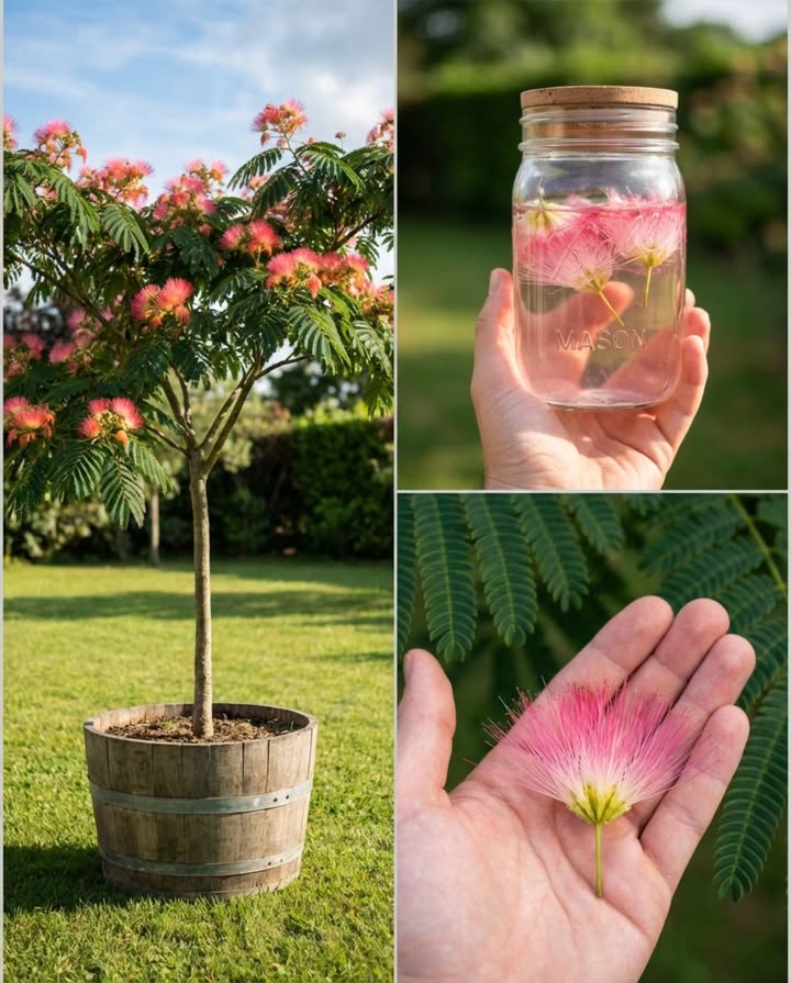 Larbre à soie Albizia julibrissin est lun des arbres dornement les plus spectaculaires pour les jardins français  et lun des moins plantés. 

Sa floraison dure de juillet à septembre : des pompons rose vif aux étamines soyeuses qui couvrent littéralement larbre pendant deux mois. Les feuilles bipennées finement découpées se referment le soir et par temps couvert  doù son surnom d”arbre du bonheur” ou “arbre sensible” dans plusieurs traditions.

Pour les pollinisateurs, cest une ressource de premier plan : abeilles, bourdons et papillons fréquentent abondamment sa floraison estivale, une période où peu dautres arbres fleurissent encore.

En France, il est rustique jusquà -12C environ pour les variétés sélectionnées comme Ombrella  cultivable en pleine terre dans la moitié sud et les zones atlantiques douces, et en grand pot dans les régions plus froides à rentrer ou protéger lhiver. Croissance rapide : 3 à 4 m en 5 ans. Port étalé et léger, idéal près dune terrasse.

Les fleurs fraîches peuvent être utilisées pour aromatiser une eau ou décorer un plat  leur parfum est délicat et leur couleur spectaculaire. 

#albizia #arbreàsoie #arbresdejardin #jardinage