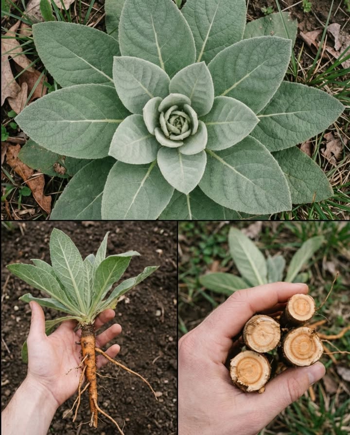 Cette rosette veloutée que vous croisez sur les talus et les bords de chemin est lune des plantes sauvages les plus reconnaissables de France  et lune des plus ignorées. 

Cest le bouillon-blanc Verbascum thapsus, aussi appelé molène. En première année, il forme cette rosette spectaculaire de grandes feuilles ovales gris-vert, épaisses et duveteuses comme du velours  impossible à confondre une fois quon la touché. En deuxième année, il monte en hampe florale pouvant dépasser deux mètres, couverte de fleurs jaunes en juillet-août.

La plante entière a une longue tradition dusage herboristique en Europe. Les feuilles et les fleurs sont les parties les plus utilisées dans la tradition : infusion pour adoucir les voies respiratoires, reconnue comme usage traditionnel par lAgence européenne des médicaments EMA. Les fleurs sinfusent seules ou en mélange, filtrées avec soin pour retirer les poils des feuilles qui irritent la gorge.

La racine  récoltée en automne de la première année avant la montaison  a une tradition dusage dans dautres cultures notamment amérindienne, beaucoup moins documentée en Europe. Elle est présentée ici dans un contexte dethnobotanique et de connaissance des plantes, pas comme conseil médical.

Règle absolue : identification certaine avant toute utilisation. Éviter les bords de routes traitées et les talus exposés aux pesticides. 

#bouillonblanc #verbascum #plantessauvages #ethnobotanique