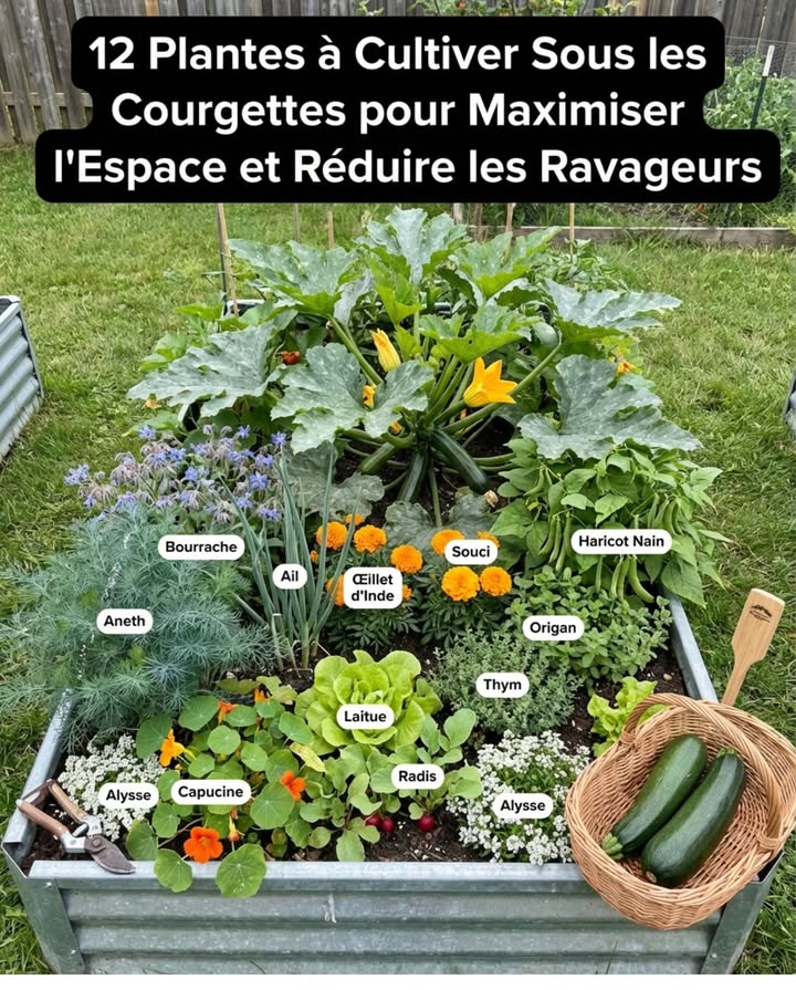 Les courgettes produisent mieux en polyculture quen sol nu. Lespace sous leur feuillage accueille des compagnons qui fixent lazote haricot nain, attirent pollinisateurs et auxiliaires bourrache, aneth, souci, alysse, repoussent ravageurs capucine piège à pucerons, œillet dInde contre altises, origan aromatique, préviennent maladies ail aide contre loïdium, couvrent le sol thym, alysse ou profitent de lombre créée laitue, radis précoce.  Une culture étagée produit plus par mètre carré avec moins de problèmes sanitaires. Stratégie permaculture applicable au potager familial.

#courgette #plantescompagnes #permaculture #potager