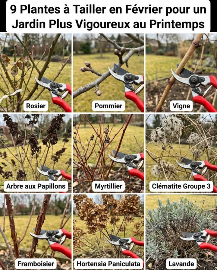 Février = dernier mois pour tailler avant le réveil végétatif. Après mars, la sève monte et les plaies cicatrisent mal.

Pourquoi tailler maintenant : les plantes sont dormantes, les coupes stressent moins, lénergie se concentre sur moins de bourgeons  floraison et fructification plus vigoureuses.

Principe commun : retirer le bois mort, aérer le centre, rabattre les tiges faibles. Sur rosiers et hortensias paniculés : taille sévère à 2-3 yeux. Sur clématites groupe 3 : couper à 30 cm du sol. Sur framboisiers : supprimer les cannes qui ont fructifié.

Outils propres, lame affûtée, coupe nette en biseau. Si gel annoncé, attendre le dégel.



#TailleDeFévrier #JardinDHiver #EntretienDuJardin